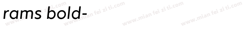 rams bold字体转换
